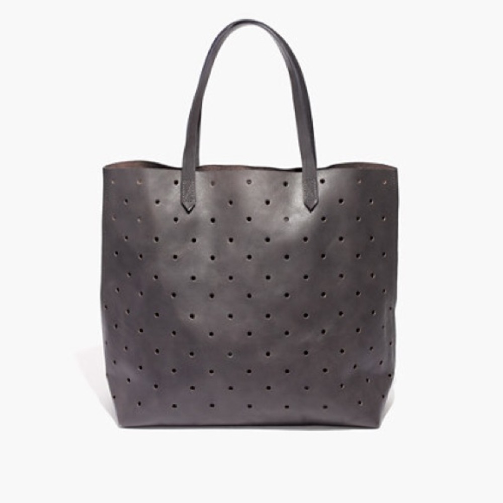 Madewell Holepunch Transport Tote- NWT Blk Leather